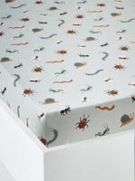 Effen hoeslaken kind MA CABANE Oeko-Tex® blauw - thumbnail