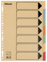 Esselte tabbladen voor ft A4 karton 7 tabs 23 perforatiegaten - thumbnail