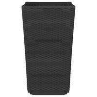 Plantenbakken 2 st 32,5x32,5x57 cm polypropeen zwart - thumbnail