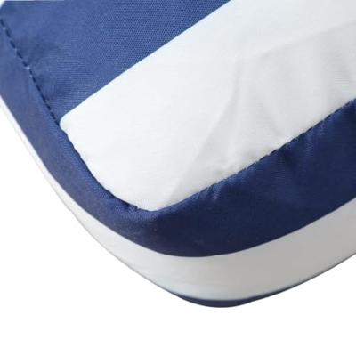 Palletkussens 2 st gestreept oxford stof wit en blauw Palletkussens 2 st gestreept oxford stof wit en blauw