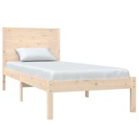 Bedframe massief hout 75x190 cm - thumbnail