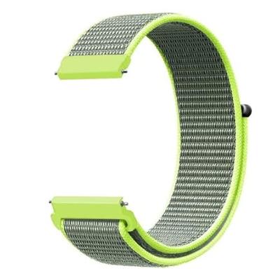 By Qubix - Sport Loop nylon bandje - Neon groen - Compatible met Garmin Vivoactive 6 / Vivoactive 5 / Vivoactive 3 - Compatible Garmin bandje - Bandbreedte: 20mm