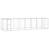 Hondenkennel met dak 16,94 m² gegalvaniseerd staal - thumbnail