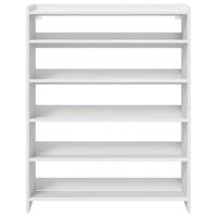 Schoenenrek 80x25x100 cm bewerkt hout wit - thumbnail