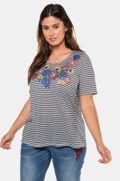 Ulla Popken Shirt, A-lijn, pailletten, korte mouwen - Grote Maten - thumbnail