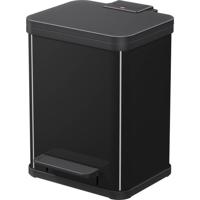 Hailo Öko duo plus M 6222600 Afvalbak 18 l Plaatstaal (l x b x h) 320 x 320 x 430 mm Zwart Met voetpedaal 1 stuk(s) - thumbnail
