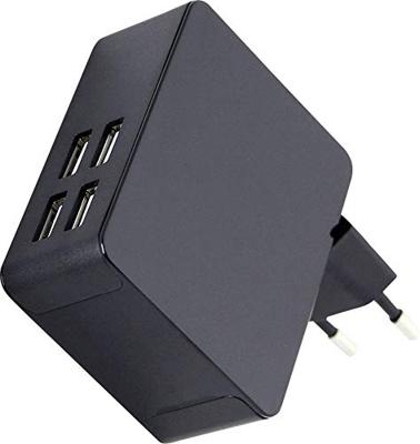 HN Power HNP36-4USB USB-oplader 36 W 4x USB-A Zwart Binnen