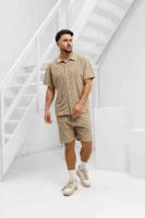 Croyez Monogram Towelling Zomerset Heren Beige - Maat S - Kleur: Beige | Soccerfanshop - thumbnail