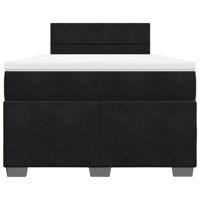 Boxspring met matras fluweel zwart 120x200 cm - thumbnail