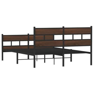 Bedframe met hoofdbord en voetbord zonder matras 137x190 cm