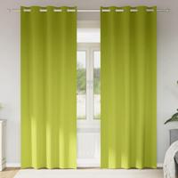 VidaXL Zwart-out gordijnen met ringen 2 pcs groen 260 x 140 cm - thumbnail