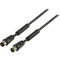 100 dB Coaxkabel Coax Male (IEC) - Coax Female (IEC) 10.0 m Zwart - thumbnail