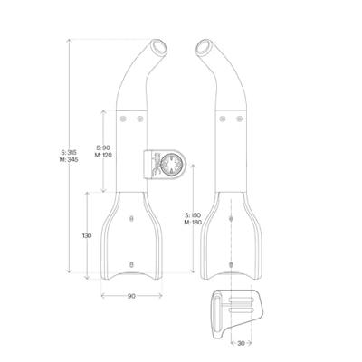 DEDA tt jet 2 hrydro aluminum handlebar attachment