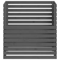 Compostbak 100x100x102 cm massief grenenhout grijs - thumbnail