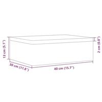 VidaXL Houten kist met deksel 40x30x13 cm massief grenenhout - thumbnail
