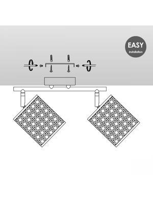 Light depot - LED opbouwspot Ratan 2L - zwart - Outlet