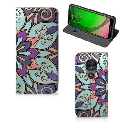 Motorola Moto G7 Play Smart Cover Purple Flower Motorola Moto G7 Play Smart Cover Purple Flower