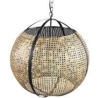 PTMD hanglamp bayu zwart/beige 55 cm | 2 stuks - thumbnail