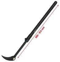 KS Tools 911.8187 Telescoop scharnier-rolkop-hendelijzer, 600-915mm - thumbnail