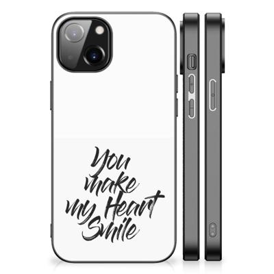 Apple iPhone 13 | iPhone 14 | Telefoon Hoesje | met tekst Heart Smile