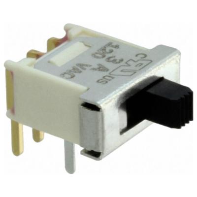 C & K Switches TS01AGE Slide Switch TS Series Schuifschakelaar 120 V/AC, 28 V/DC 3 A 1x aan/aan 1 stuk(s) Bulk