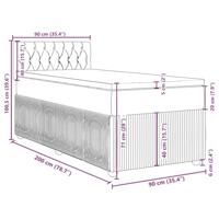 Boxspring met matras stof zwart 90x200 cm - thumbnail