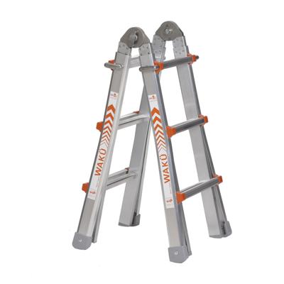 Waku professionele telescopische vouwladder 4x3 treden - 1413800100