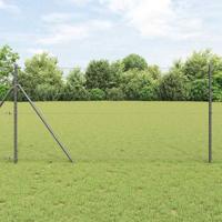 VidaXL Afrasteringspaal grijs 25 x 1,4 m (25 mm gaas) staal en pvc - thumbnail