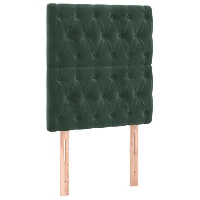 Boxspring met matras en LED fluweel donkergroen 80x200 cm