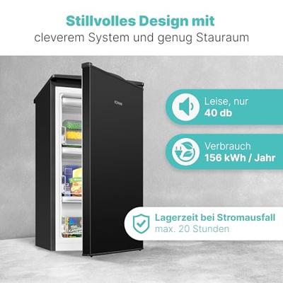 Bomann GS 7256 Vrieskast Energielabel: E (A - G) 60 l Staand apparaat Zwart Bomann GS 7256 Vrieskast Energielabel: E (A - G) 60 l Staand apparaat Zwart