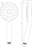 Villeroy & Boch Universal Showers Handdouche met drie waterstraalstanden Rond - chroom TVS10900300061 - thumbnail