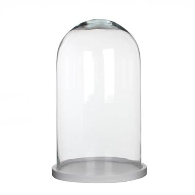 Hella stolp glas met onderbord 38xd24cm