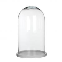 Hella stolp glas met onderbord 38xd24cm - thumbnail