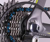 KMC ketting 1/2-11/128 116 10V DLC10 zwart/groen - thumbnail