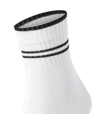 FALKE Run Rib Legacy Unisex Korte sok - Quarter sokken katoen - Badstof zool - Sportsokken wit