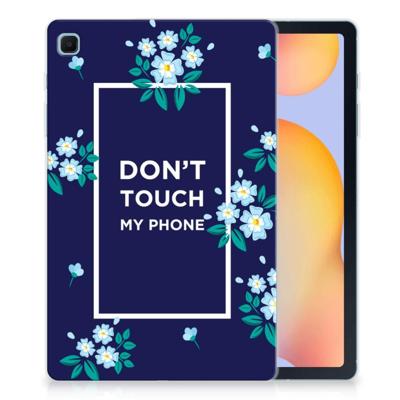 Samsung Galaxy Tab S6 Lite | S6 Lite (2022) Print Case Flowers Blue DTMP Samsung Galaxy Tab S6 Lite | S6 Lite (2022) Print Case Flowers Blue DTMP