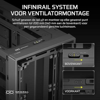 PC-behuizing - CORSAIR - FRAME 4000D-serie - Mid-Tower - Zwart