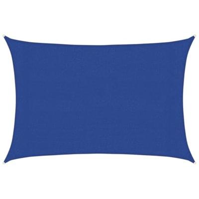 VidaXL Zonnezeil 160 g/m² rechthoekig 3x5 m hdpe blauw