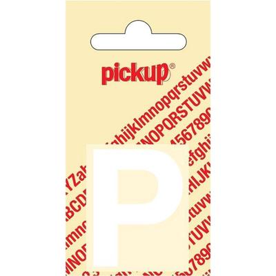Plakletter Helvetica 40 mm Sticker witte letter p Pickup - Pickup