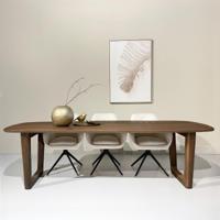 Livingfurn Deens Ovale Eettafel 'Cortez' Mangohout, 270 x 100cm - thumbnail