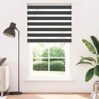 VidaXL Zebra rolgordijn 135x200 cm stofbreedte 130,9 cm zwart - thumbnail