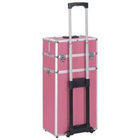 Make-up trolley aluminium roze - thumbnail