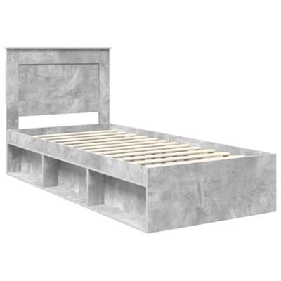 Bedframe met lade Concerte Grijs 75 x 190 cm Massief grenenhout