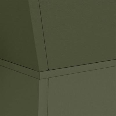 Pilaar Plantenbak Olijfgroen 35 x 35 x 73 cm Staal