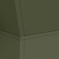 Pilaar Plantenbak Olijfgroen 35 x 35 x 73 cm Staal - thumbnail