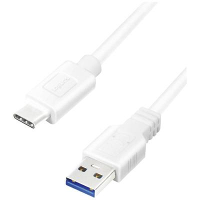LogiLink CU0172 - USB 3.2 Gen 1x1 aansluitkabel, USB-A naar USB-C™, wit, 0,15 m