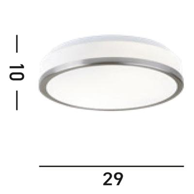 Searchlight BadkamerlampDiscs Ø 28cm zilver - 7039-28SS