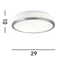 Searchlight BadkamerlampDiscs Ø 28cm zilver - 7039-28SS - thumbnail