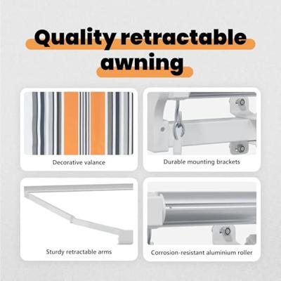 VidaXL Inklapbaar zonnescherm multikleur 350 x 200 cm stof VidaXL Inklapbaar zonnescherm multikleur 350 x 200 cm stof