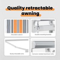 VidaXL Inklapbaar zonnescherm multikleur 350 x 200 cm stof - thumbnail